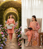 Crimson Ripple 3-piece unstitched suit.