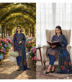 Indigo Royale 3-piece unstitched suit.